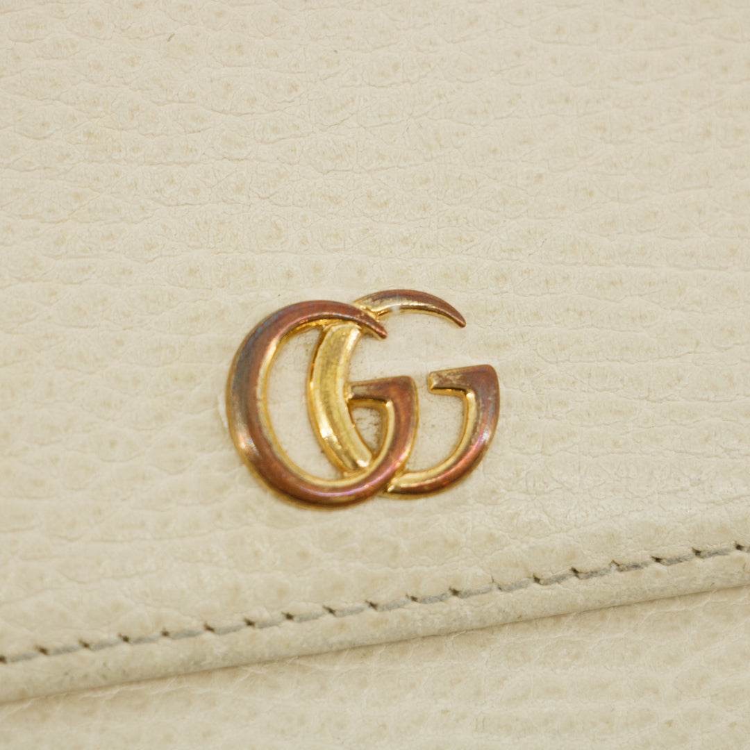 Gucci Ivory GG Marmont Leather Long Wallet #2638