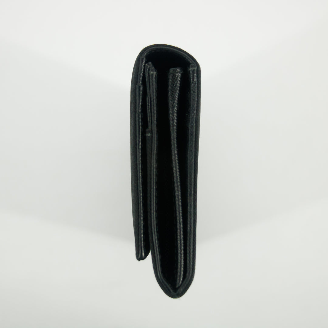 Prada Black Tessuto Nylon Long Wallet  #2641