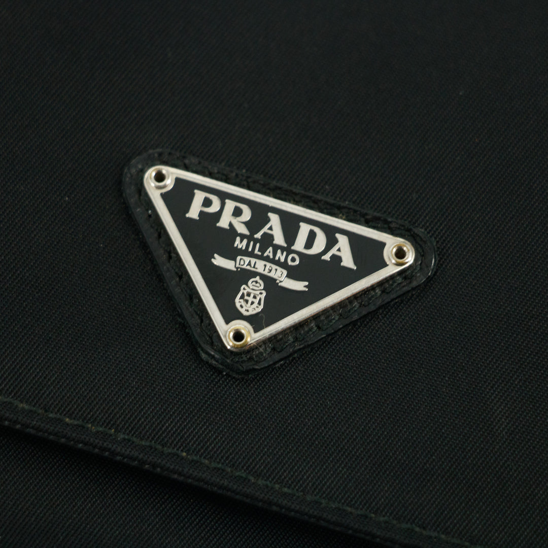 Prada Black Tessuto Nylon Long Wallet  #2641