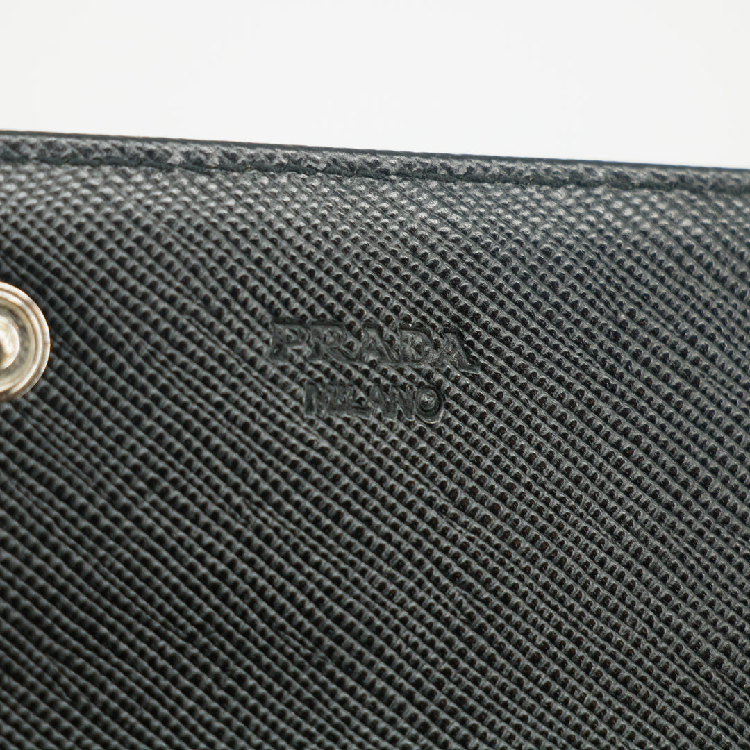 Prada Black Tessuto Nylon Long Wallet  #2641