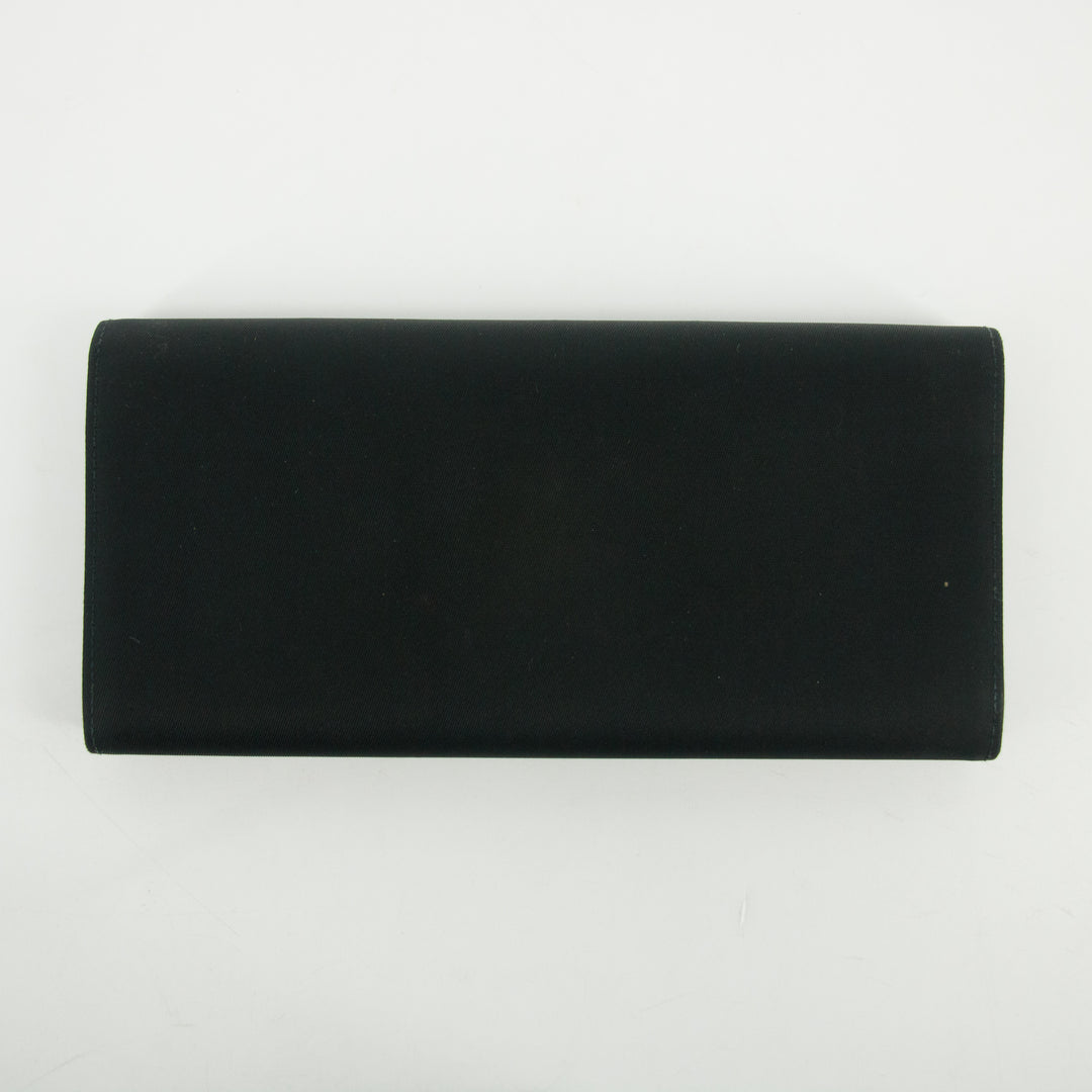 Prada Black Tessuto Nylon Long Wallet  #2649