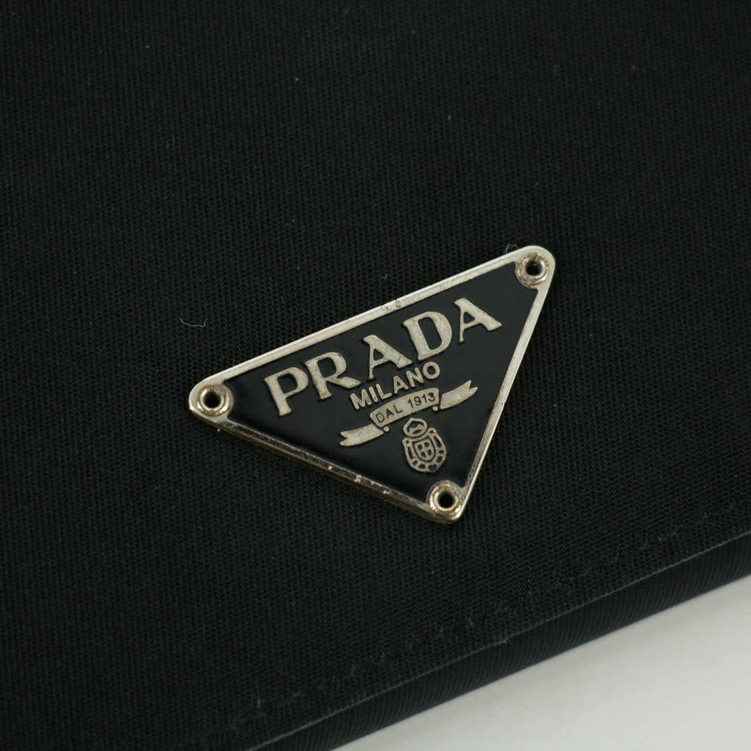 Prada Black Tessuto Nylon Long Wallet  #2649