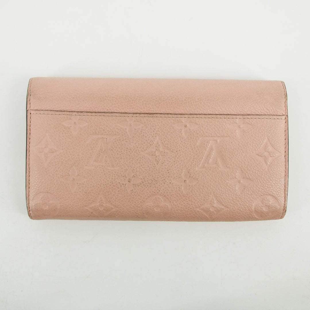 Louis Vuitton Pink Monogram Empreinte Portefeuille Sarah Wallet  #2650