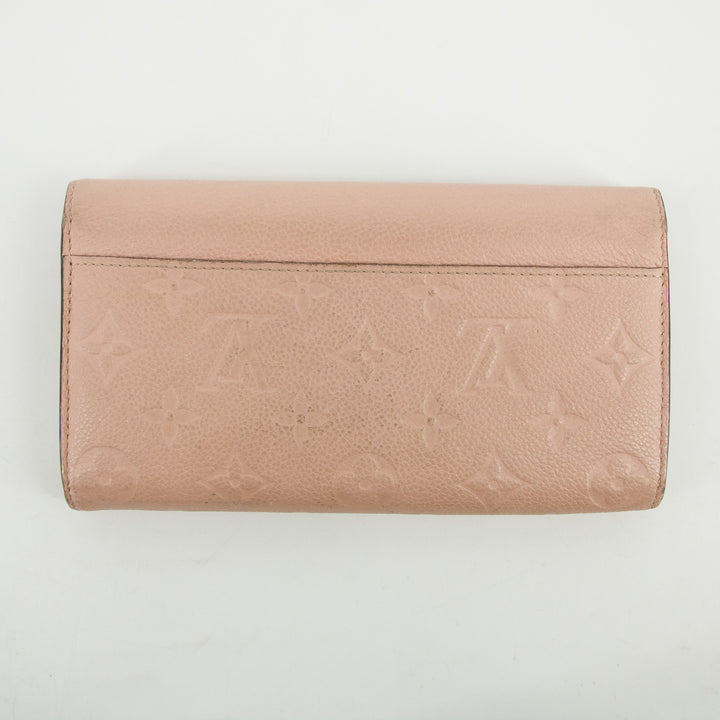 Louis Vuitton Pink Monogram Empreinte Portefeuille Sarah Wallet  #2650