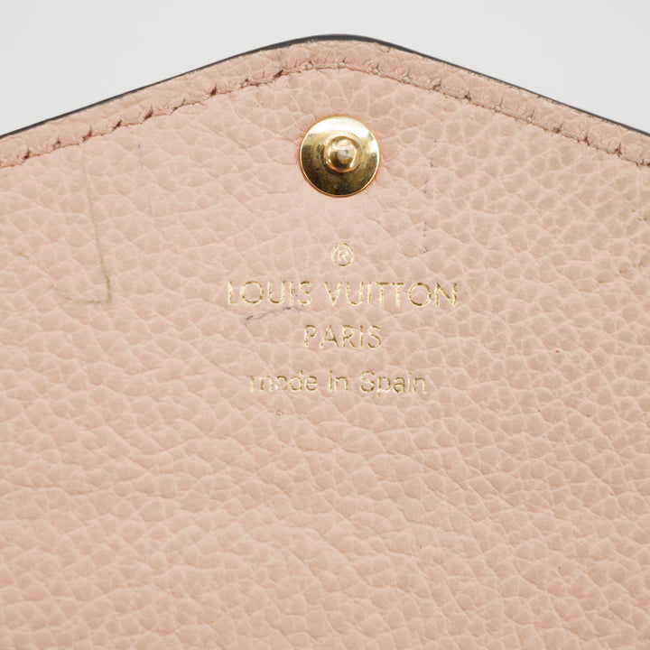 Louis Vuitton Pink Monogram Empreinte Portefeuille Sarah Wallet  #2650