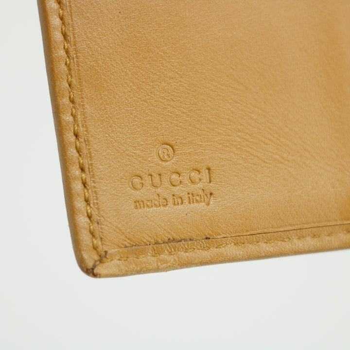 Gucci Brown GG Canvas x Leather Compact Wallet #2652