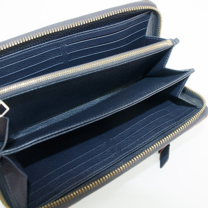 Louis Vuitton Dark Navy Monogram Empreinte Zippy Wallet #2654