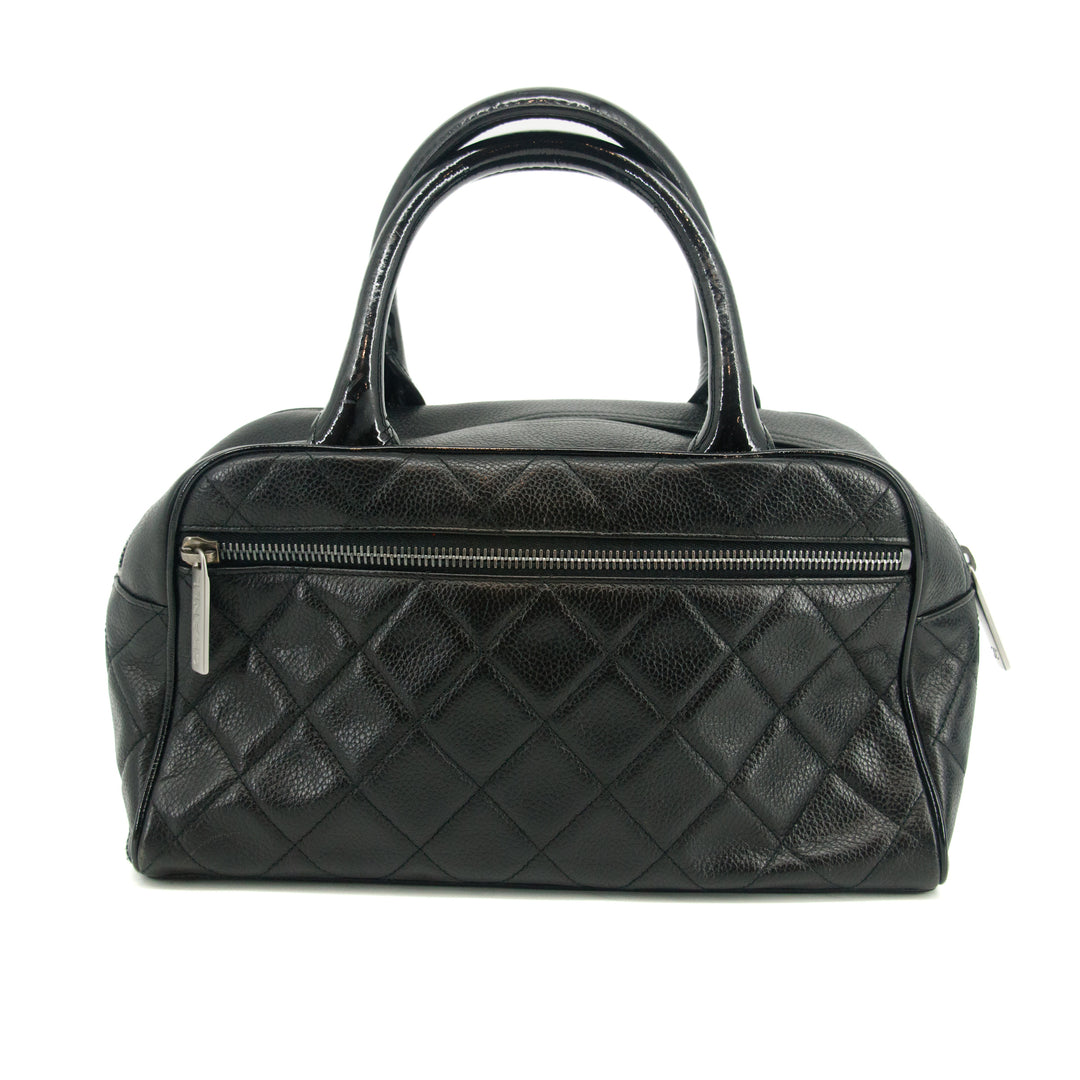 Chanel Caviar Skin Logo Matlasse Mini Bowling Bag 6 Series #2687