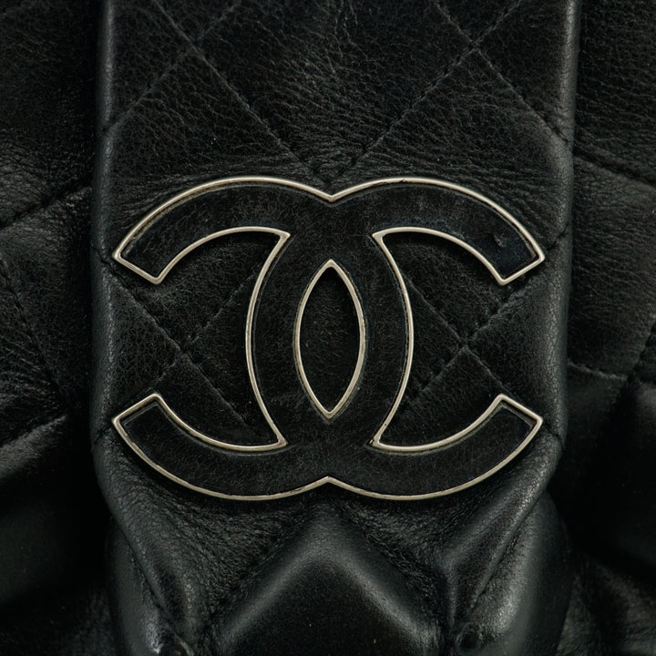 Chanel Black Calfskin Sloane Square Tote 3D Quilted Tote Bag  #2707