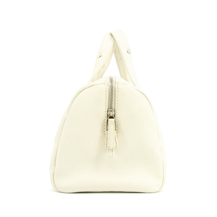 Chanel Chevron V Stitch Ivory Mini Boston Bag 10 Series #2711