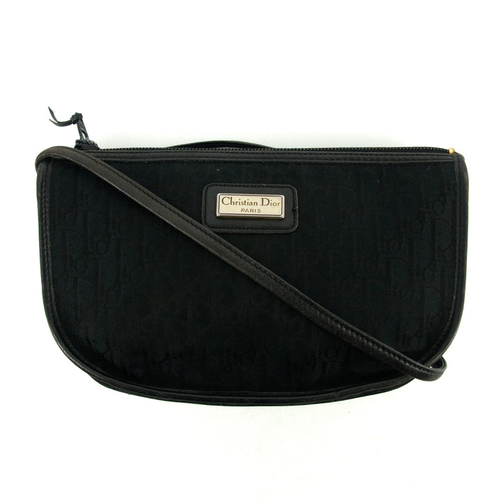 Christian Dior Black Trotter Canvas Shoulder Bag #2741