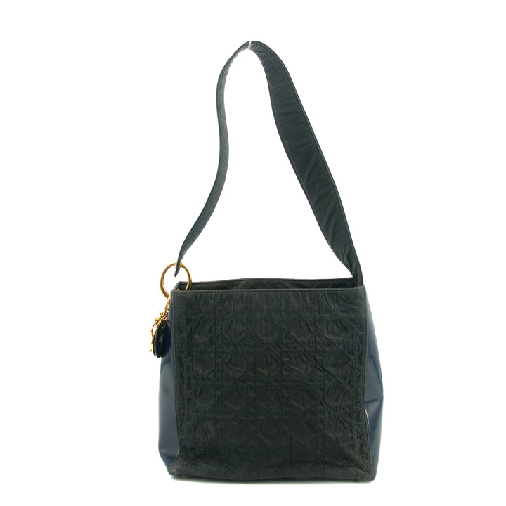 Christian Dior Cannage Quilted Blue Shoulder Bag #2742