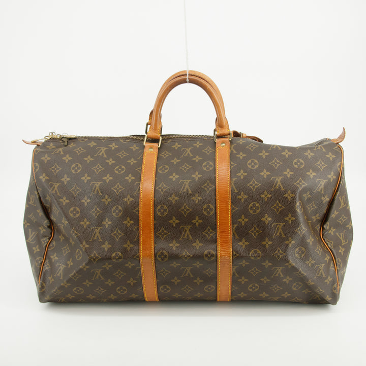 Louis Vuitton Monogram Canvas Keepall 55 Boston Bag Brown #2761