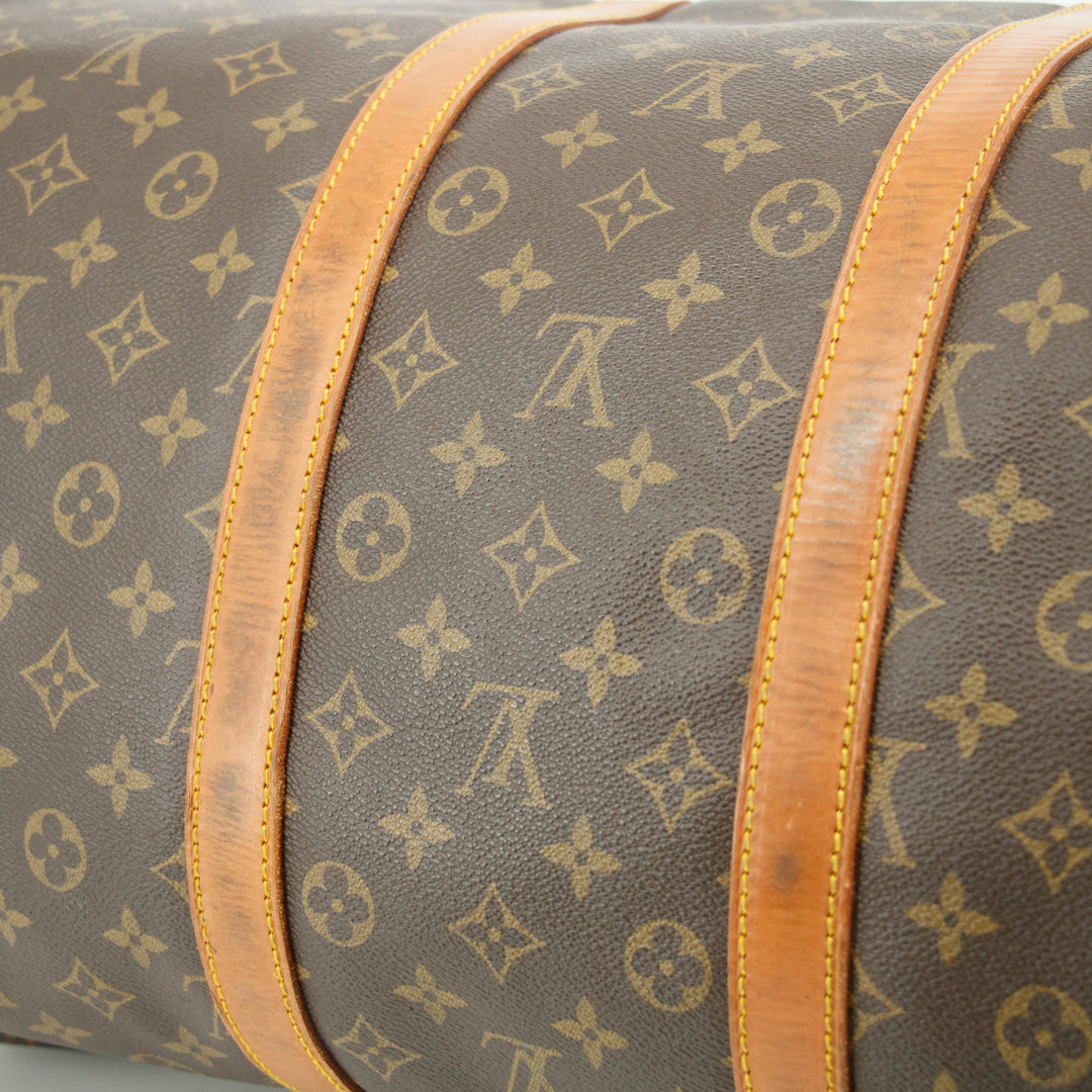 Louis Vuitton Monogram Canvas Keepall 55 Boston Bag Brown #2761