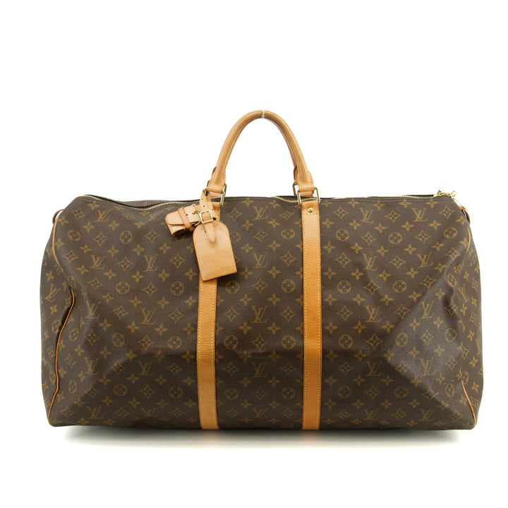 Louis Vuitton Monogram Canvas Keepall 60 Boston Bag Brown #2765