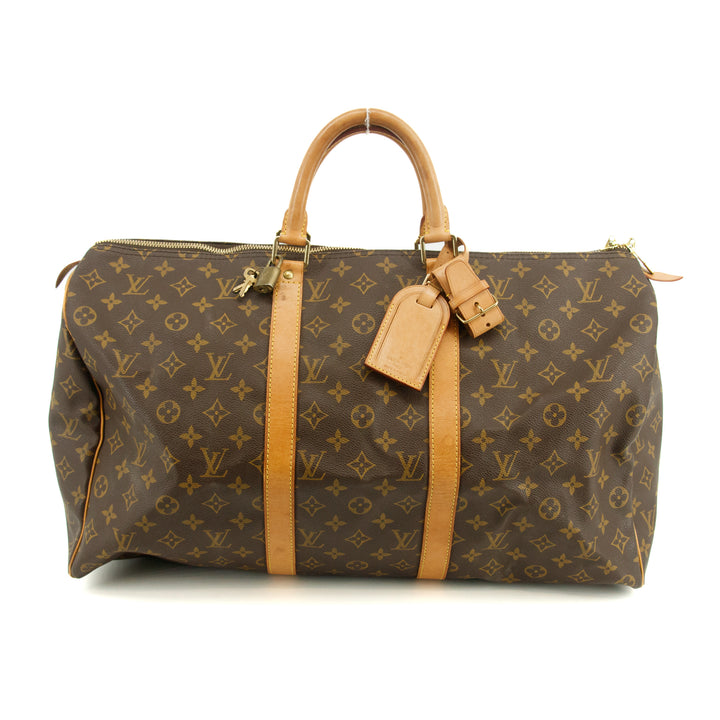 Louis Vuitton Monogram Canvas Keepall 50 Boston Bag Brown #2786