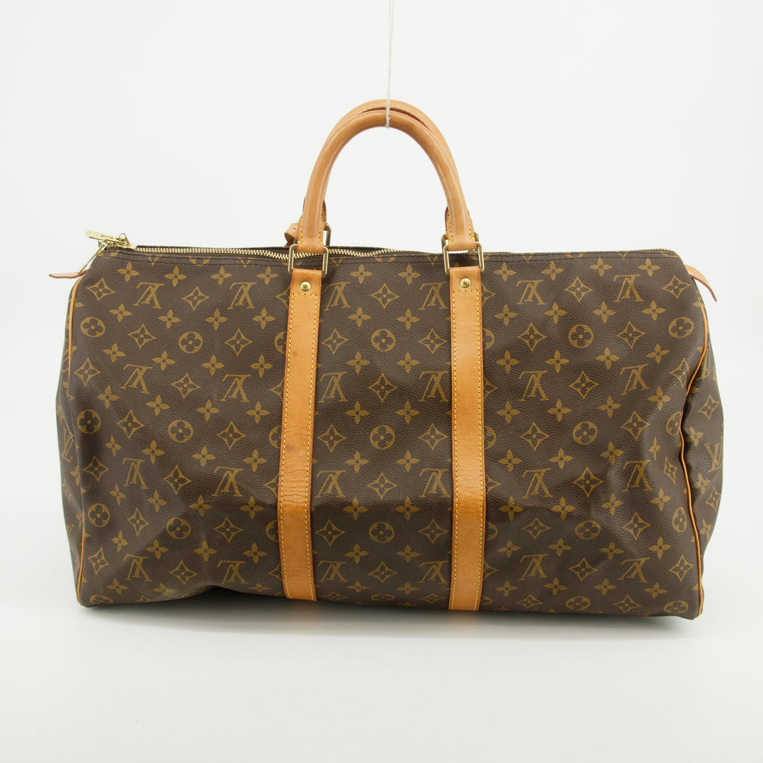 Louis Vuitton Monogram Canvas Keepall 50 Boston Bag Brown #2786