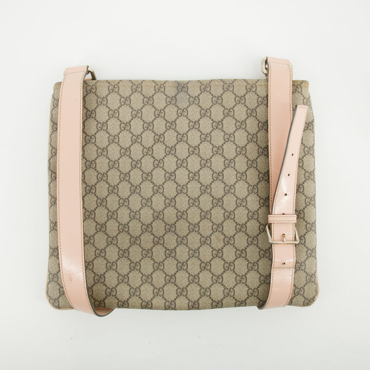 Gucci GG Supreme Canvas Coaated PVC Pink Shoulder Bag #2790