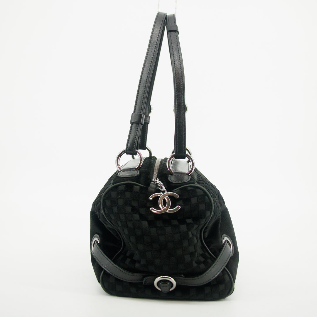 Chanel Black CC Coco Mark Suede One Shoulder Bag 10 Series #2819