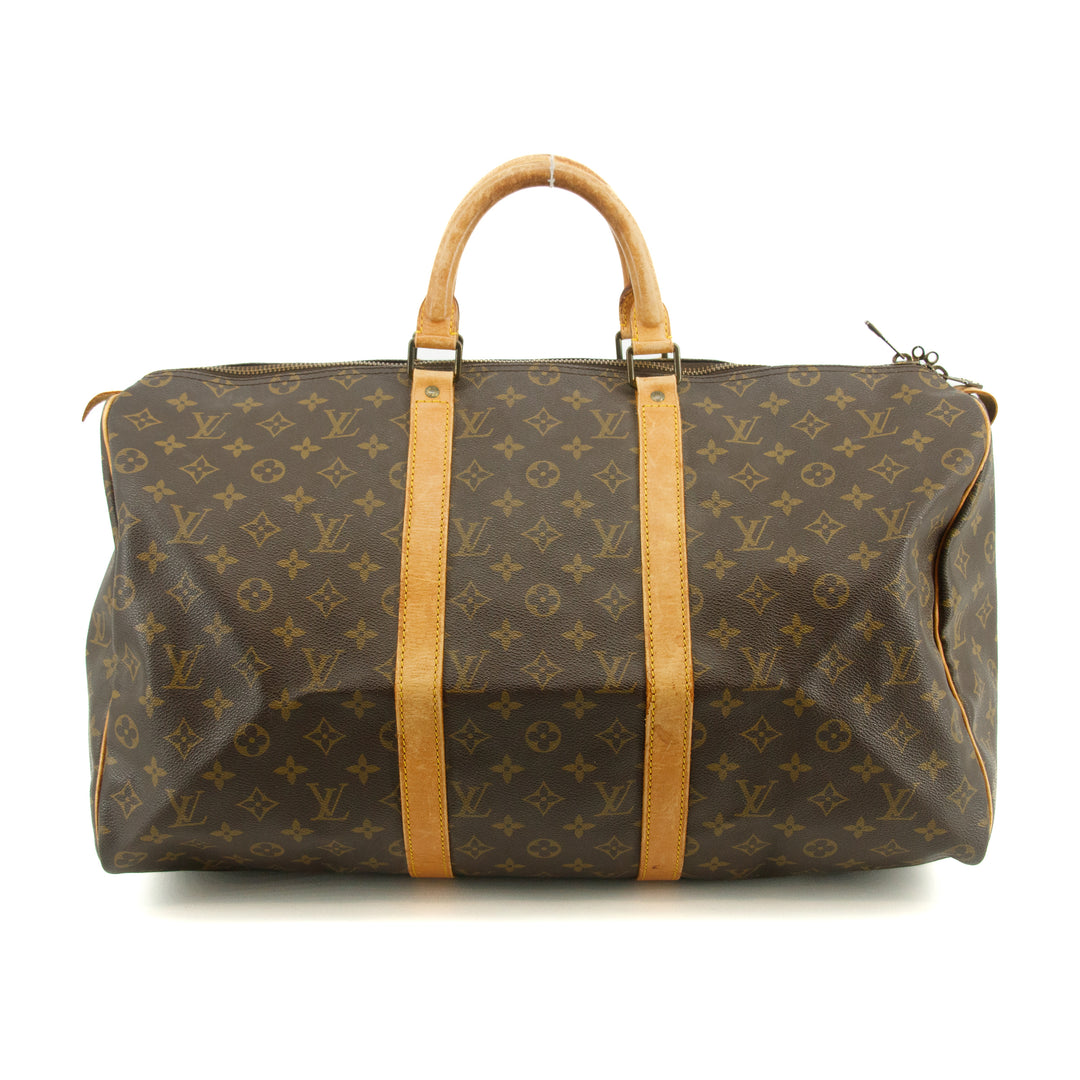 Louis Vuitton Monogram Canvas Keepall 50 Boston Bag Brown #2826