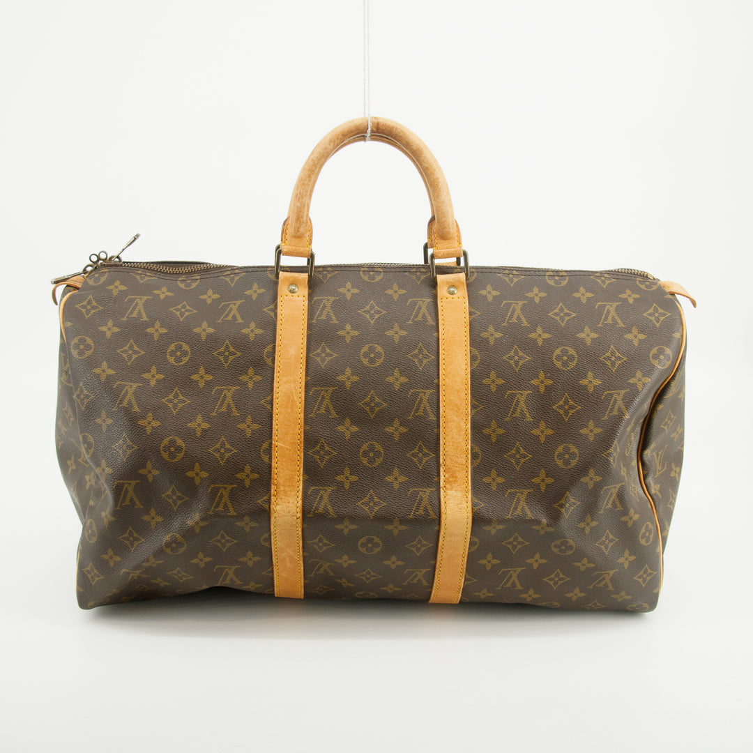 Louis Vuitton Monogram Canvas Keepall 50 Boston Bag Brown #2826