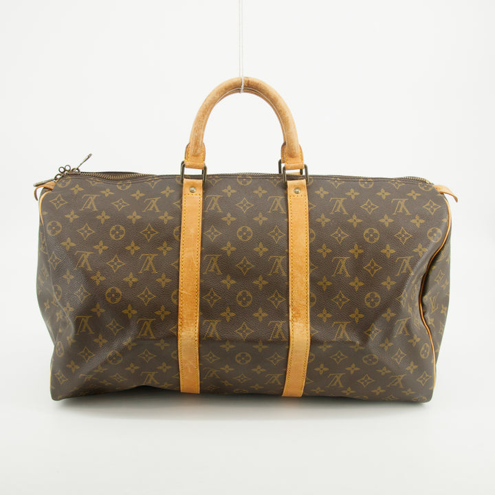 Louis Vuitton Monogram Canvas Keepall 50 Boston Bag Brown #2826