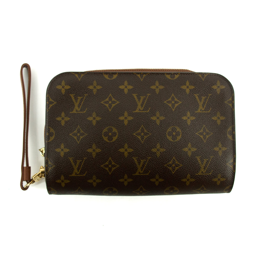 Louis Vuitton Monogram Canvas Orsay Clutch Brown #2829