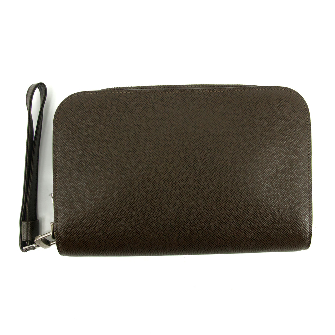 Louis Vuitton Brown Taiga Orsay Clutch #2841