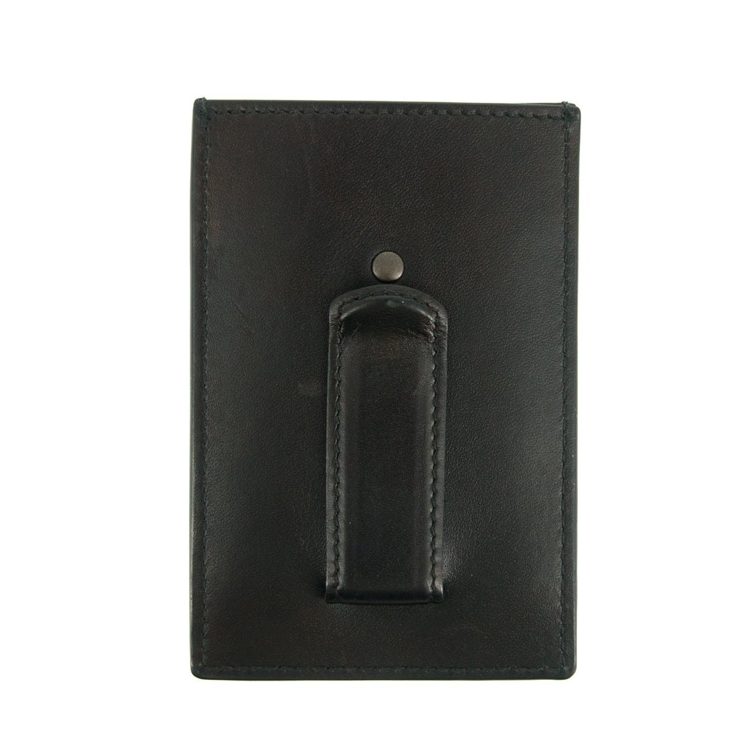 Bottega Veneta Intrecciato Black Money Clip Wallet #2857