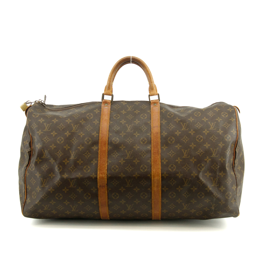 Louis Vuitton Monogram Canvas Keepall 60 Boston Bag Brown #2870