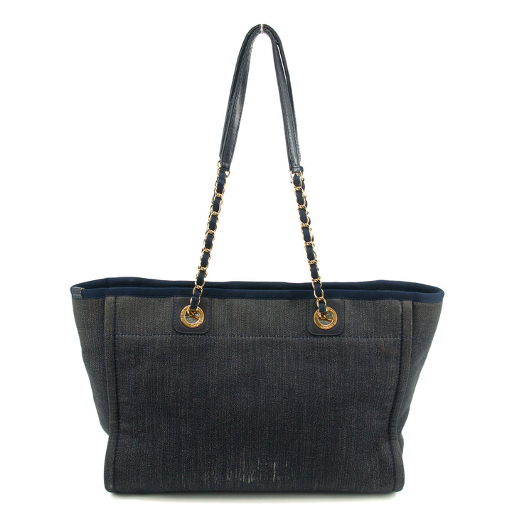 Chanel Deauville MM Denim Blue Tote Bag 18 Series #2927