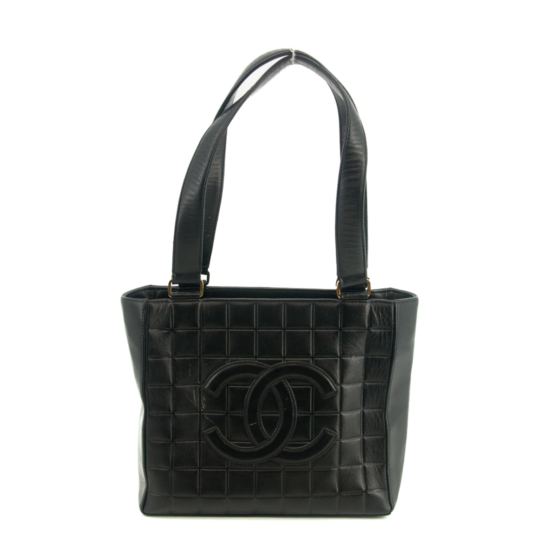 Chanel Chocolate Bar Black Lambskin Tote Bag 2 Series #2939