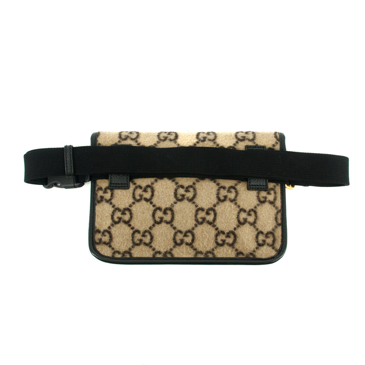 Gucci Brown GG Wool x Leather Belt Bag #2949