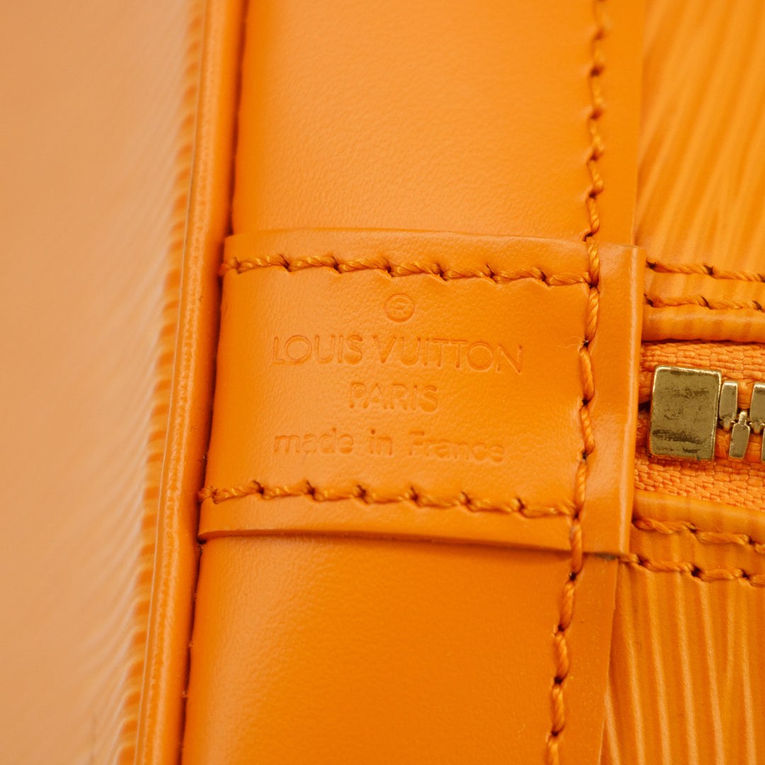 Louis Vuitton Orange Epi Alma PM Handbag #2960