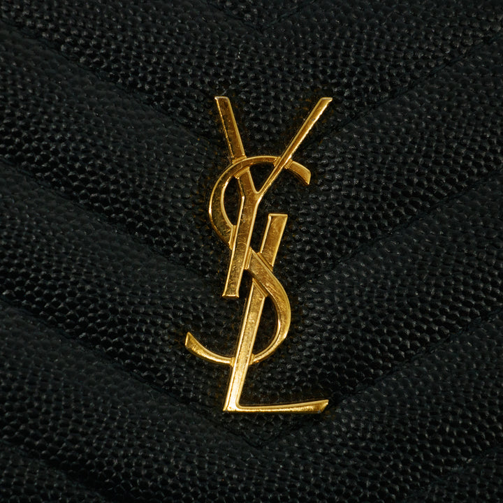 YSL Saint Laurent  Black Cassandre Matelasse Bifold Wallet #2965