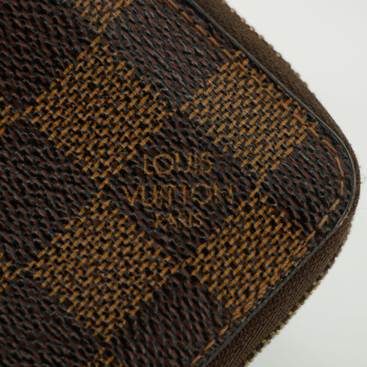 Louis Vuitton Damier Ebene Zippy Coin Purse Brown #2988