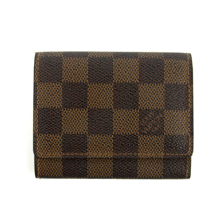 Louis Vuitton Damier Ebene Card Case Wallet #2990