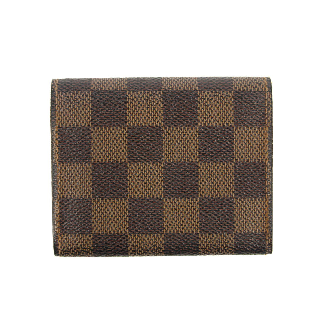 Louis Vuitton Damier Ebene Card Case Wallet #2990