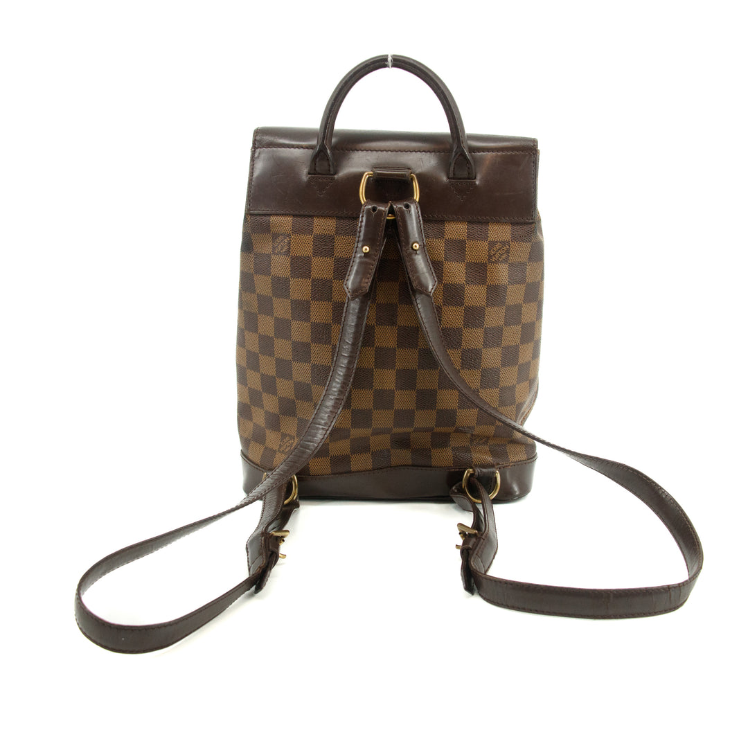 Louis Vuitton Damier Ebene Soho Backpack #2993