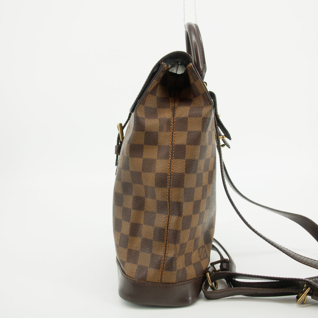 Louis Vuitton Damier Ebene Soho Backpack #2993