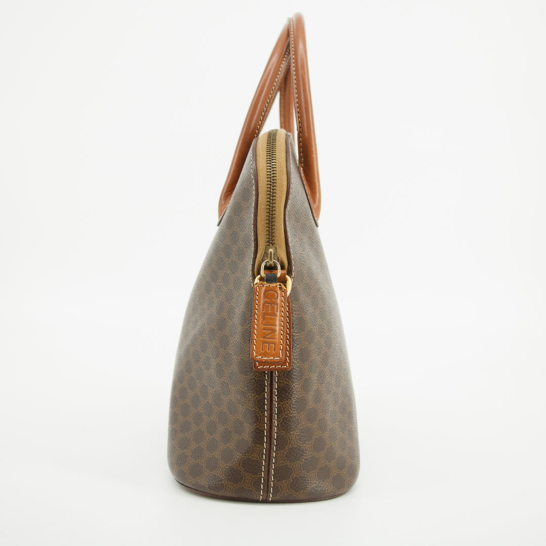 Celine Paris Brown Macadam Dome 2-Way Shoulder Bag #2955