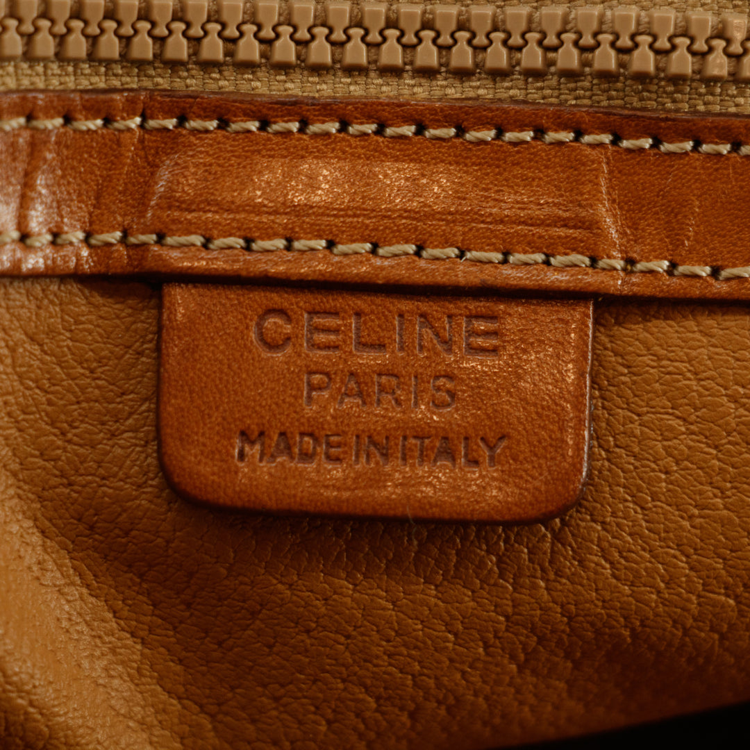 Celine Paris Brown Macadam Dome 2-Way Shoulder Bag #2955