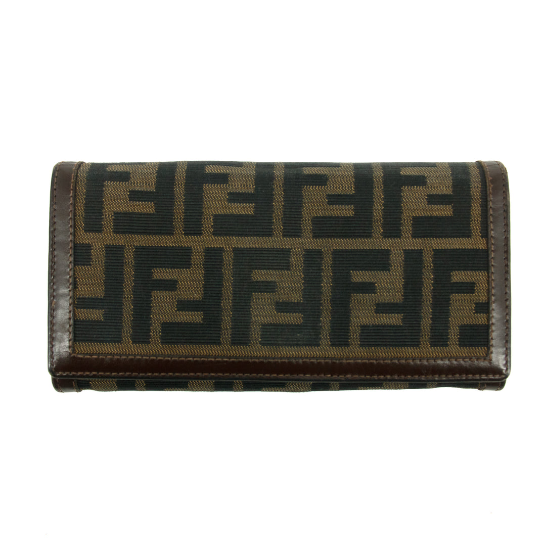 Fendi FF Brown Zucca Long Wallet #3006