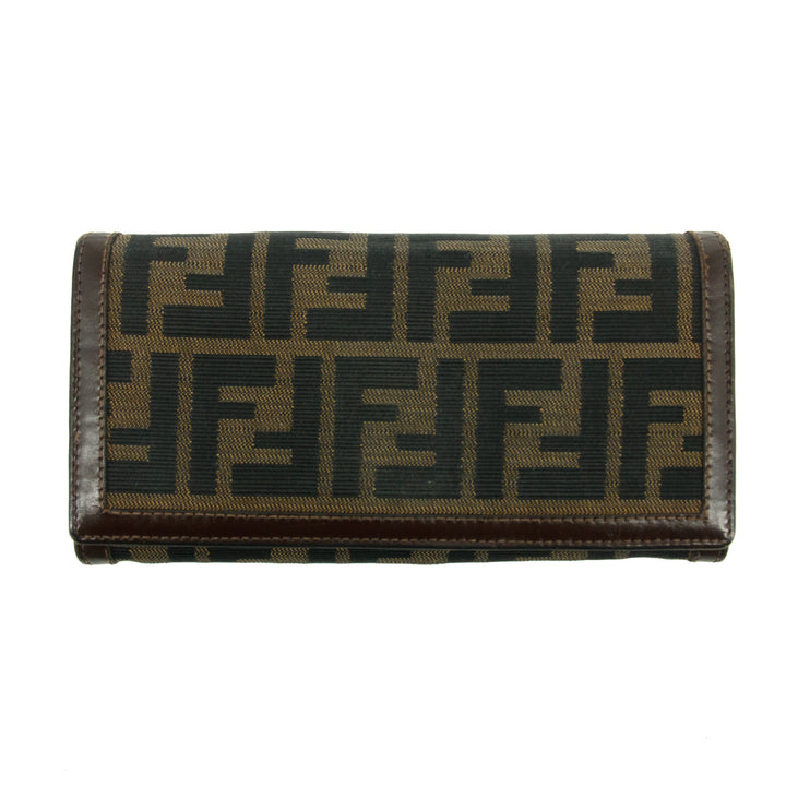 Fendi FF Brown Zucca Long Wallet #3006