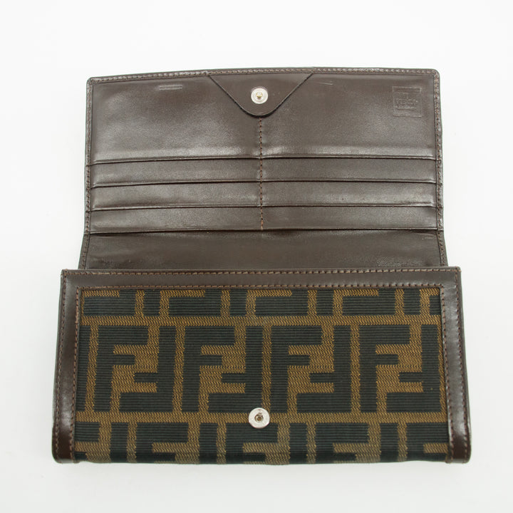 Fendi FF Brown Zucca Long Wallet #3006