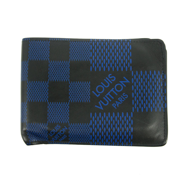 Louis Vuitton Damier Infni Blue & Black Bifold Wallet #3007