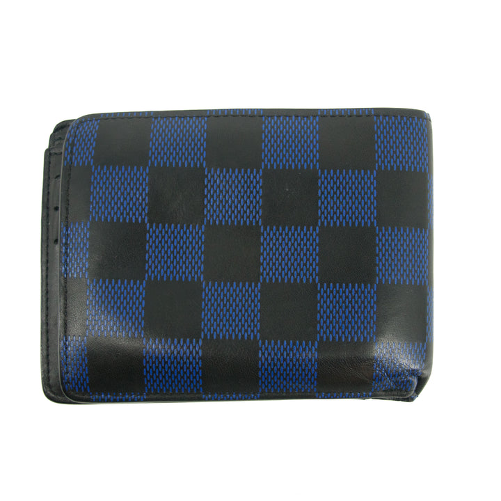 Louis Vuitton Damier Infni Blue & Black Bifold Wallet #3007