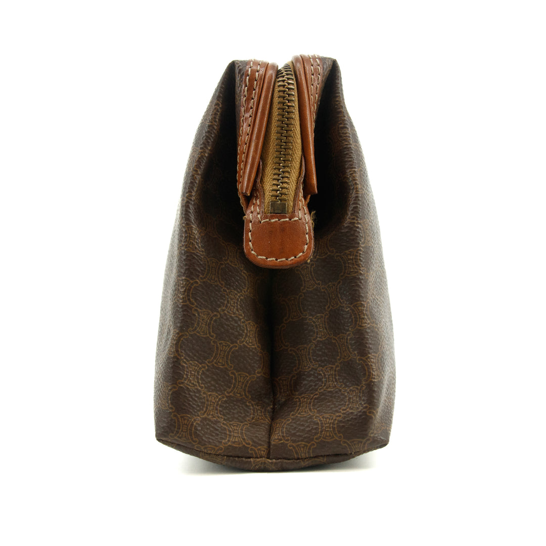 Celine Paris Brown Macadam Pouch #3012