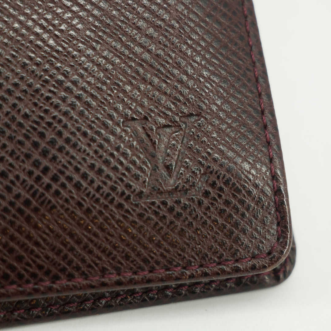 Louis Vuitton Taiga Raisin Bifold Wallet  #3017