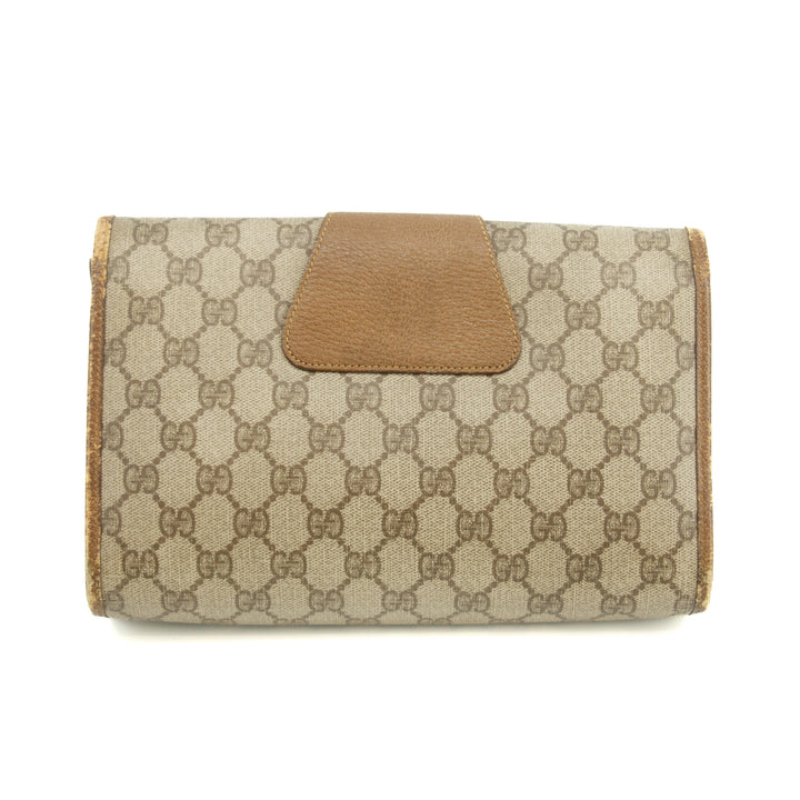 Gucci GG Supreme Web Sherry Line Clutch Bag Beige #3059